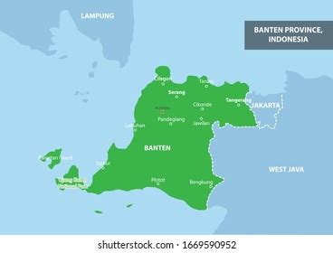 Banten Province Map Indonesia Country: เวกเตอร์สต็อก (ปลอดค่าลิขสิทธิ์ ...