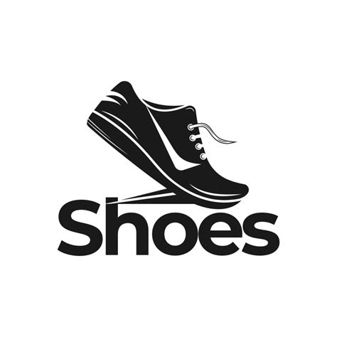 Creative abstract black silhouette running shoe design logo design ...