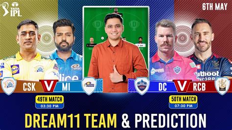 CSK vs MI Dream11 Prediction | DC vs RCB Dream11 Team | CSK vs MI ...