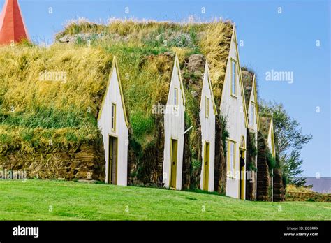 Turf houses at Glaumbaer folk museum, Iceland Stock Photo - Alamy