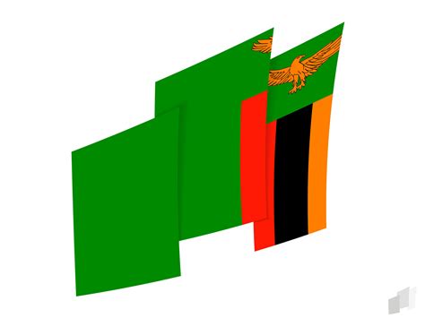 Zambia flag in an abstract ripped design. Modern design of the Zambia ...