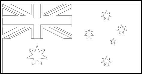 Australia Flag Colouring Page – Flags Web