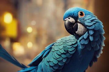 Premium Photo | Blue spix's macaw