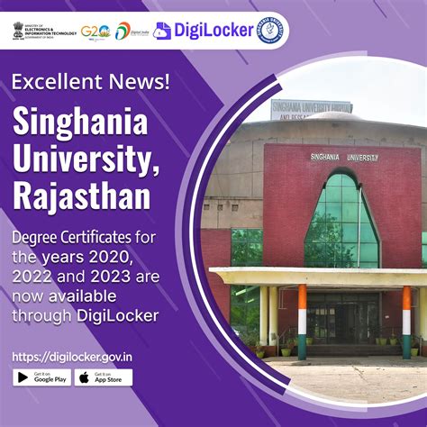 DigiLocker - Singhania University, Rajasthan Alumni!...