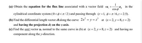 Obtain the equation for the flux line associated with | Chegg.com