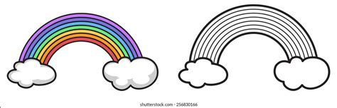 Rainbow Vector Black And White