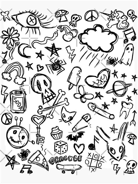 "Notebook Doodles" Sticker for Sale by JanGrackle | Redbubble