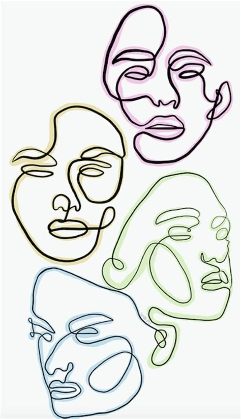 Face Drawing in 2021 | Face line drawing, Face drawing, Abstract faces