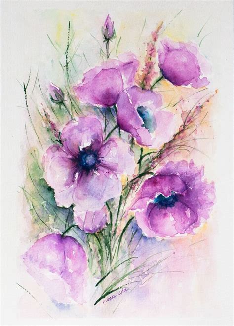 Hermosas 38E | Watercolor flowers tutorial, Flower painting, Floral ...