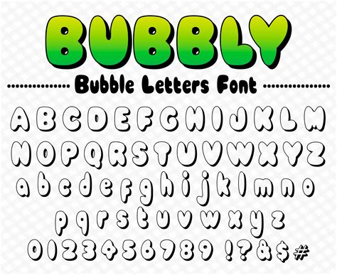 Bubbly Font TTF SVG Bubbly Letters Font Graffiti Bubble - Etsy