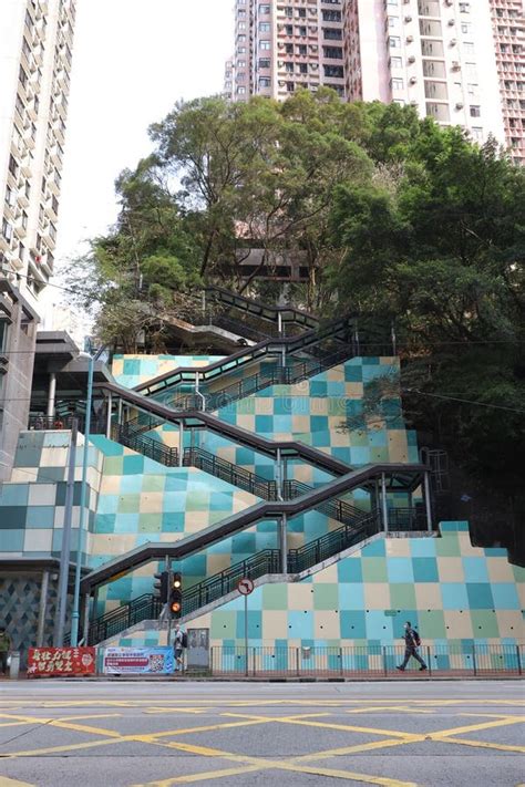 The Stair To Residential Area at Fortress Hill of Hong Kong. 2 April ...