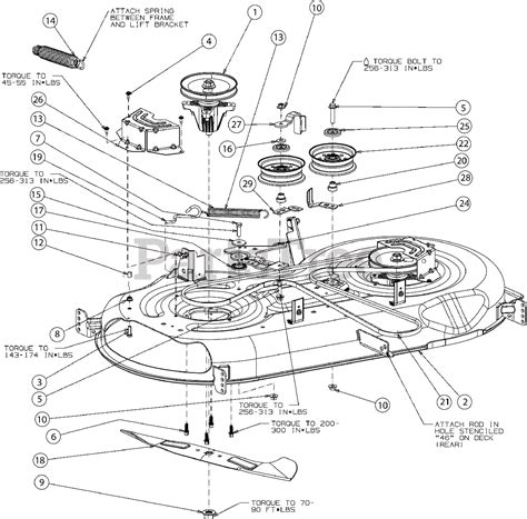 Craftsman 54 Inch Mower Deck Parts