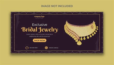 Premium Vector | Jewelry Facebook Cover Template Design