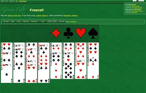 132 best ideas for coloring | Freecell Green Felt Games Free