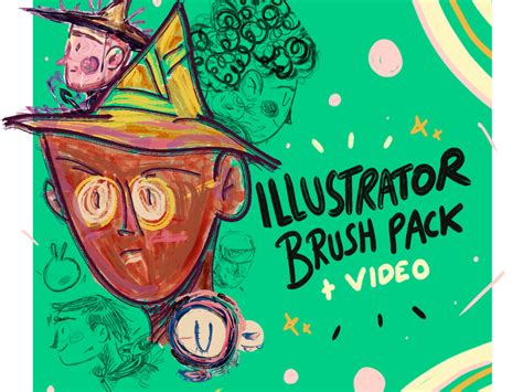 Illustrator Brush pack + video: Watercolor, pencil, and more - UIBundle