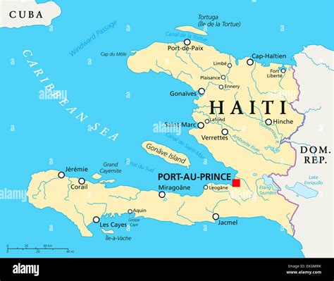 Haiti Political Map Stock Photo: 80887511 - Alamy