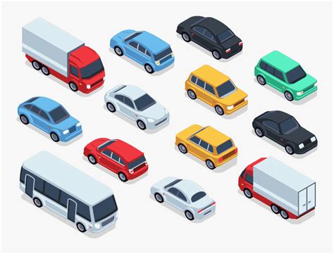 Isometric Car Vector Free, HD Png Download - kindpng