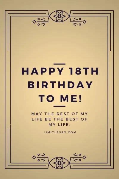 2022 Cutest Happy 18th Birthday Wishes, Messages and Quotes to Myself ...