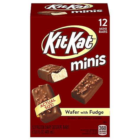 Kit Kat Frozen Dairy Dessert Bars, Wafer with Fudge, Minis 12 ea | Ice ...