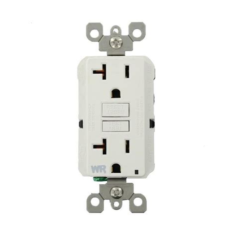 Leviton 20 Amp SmartlockPro Weather Resistant GFCI Outlet, White-GFWR2 ...