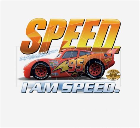 Cars Lightning McQueen I Am Speed Disney PNG Free Download - Files For ...