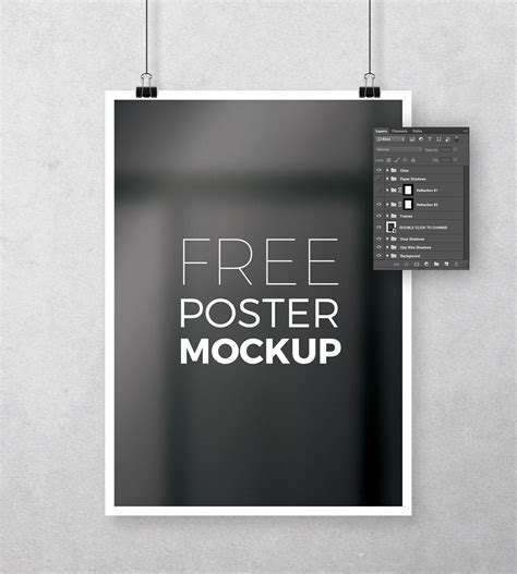 Free Poster Mockup | PSD :: Behance