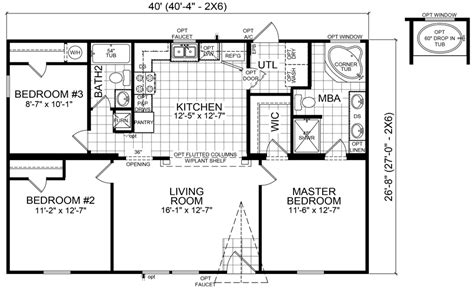 Arcola 28 X 40 1067 sqft Mobile Home | Factory Expo Home Centers ...