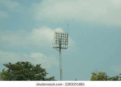 Stadium Lights On Football Stadium Field Stock Photo 2283351881 ...