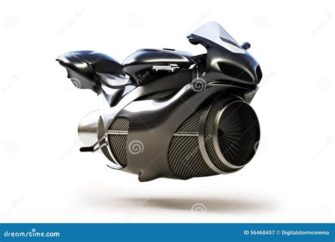 Black Futuristic Turbine Jet Bike Stock Illustration - Image: 56460457