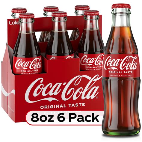 Coca-Cola Soda Pop, 8 fl oz, 6 Pack Glass Bottles - Walmart.com