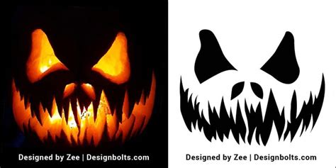 10 Free Scary Halloween Pumpkin Carving Stencils, Patterns & Ideas 2018 ...