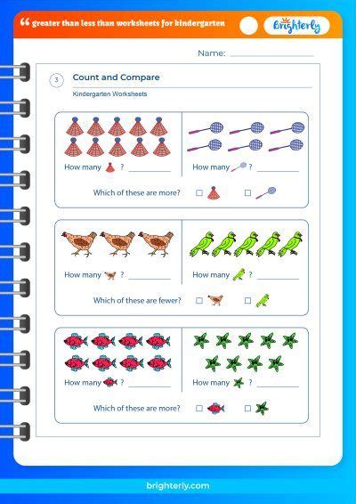 Free Greater Than Less Than Worksheets Kindergarten [PDFs] - Worksheets ...