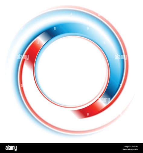 Blue and red round circle logo design. Vector background Stock Vector ...