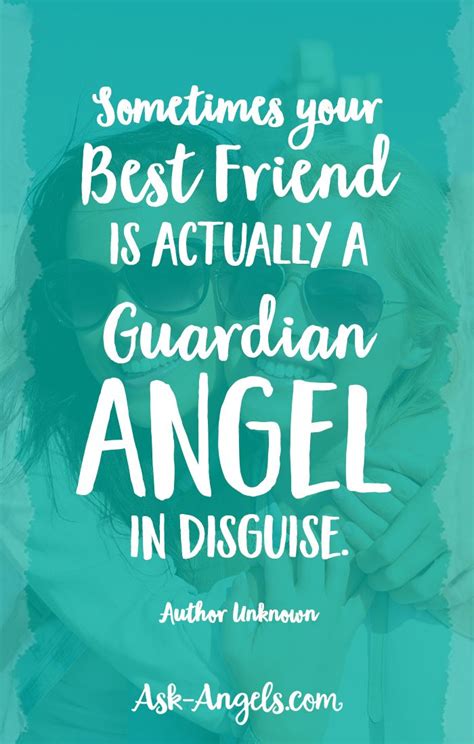 "Sometimes your best friend is actually a guardian angel in disguise ...