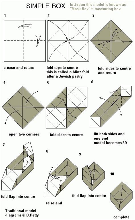 Easy Origami Box Folding Instructions