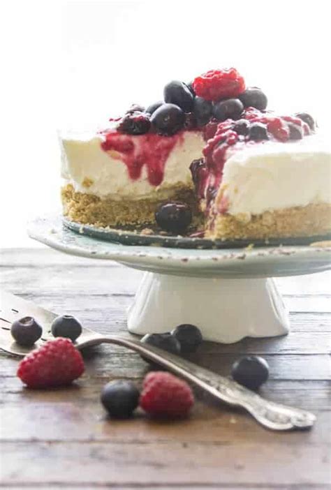 No Bake Summer Mixed Berry Cheesecake - An Italian in my Kitchen