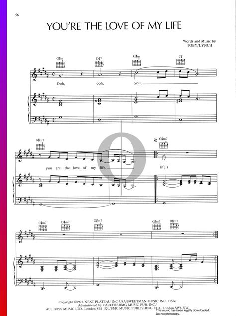 You're The Love Of My Life (Sybil) Piano Sheet Music - OKTAV