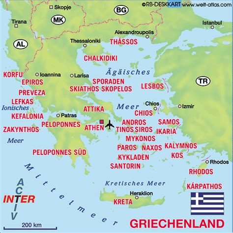 Karte von Griechenland (Land / Staat) | Welt-Atlas.de