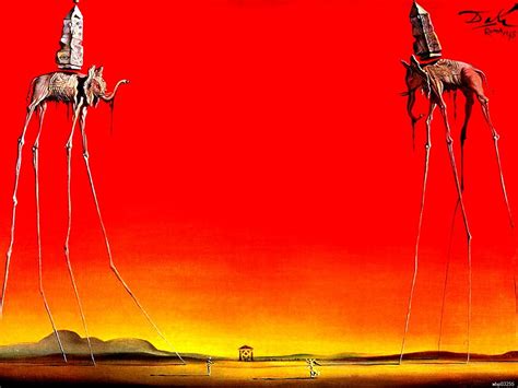 Salvador Dali The Elephants 1948 Surrealism Painting Fine Art Huge ...