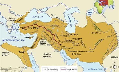 Ancient Persia Physical Map