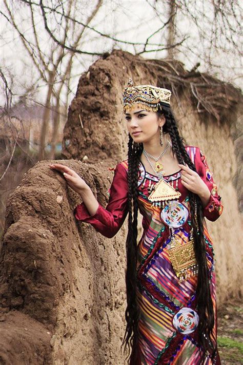 Tajik woman in national clothes | Traditional dresses, Traditional ...