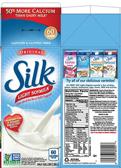 Silk Light Soy Milk Nutrition Label - Nutrition Ftempo