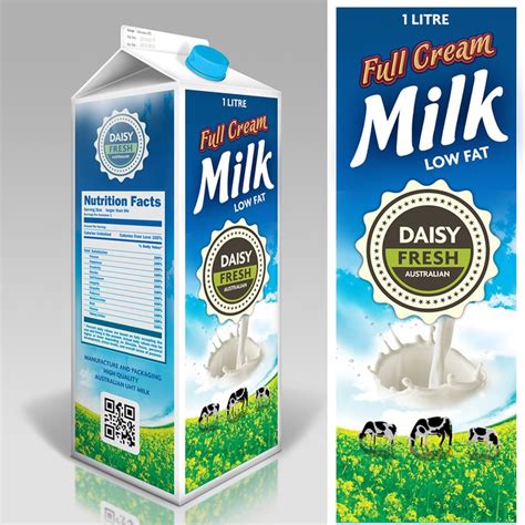 1 Litre UHT Milk Carton Packaging | Product packaging contest