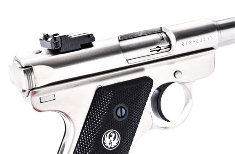 Stainless Ruger MK II Semi-Auto Target Pistol