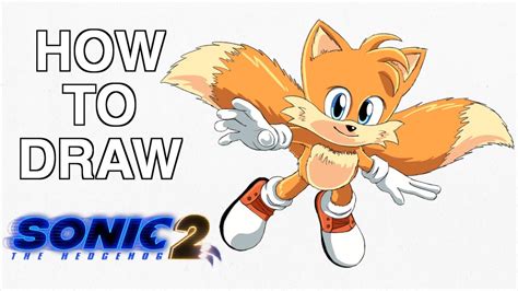 How to DRAW TAILS from Sonic The Hedgehog - Sonic 2 Movie - YouTube