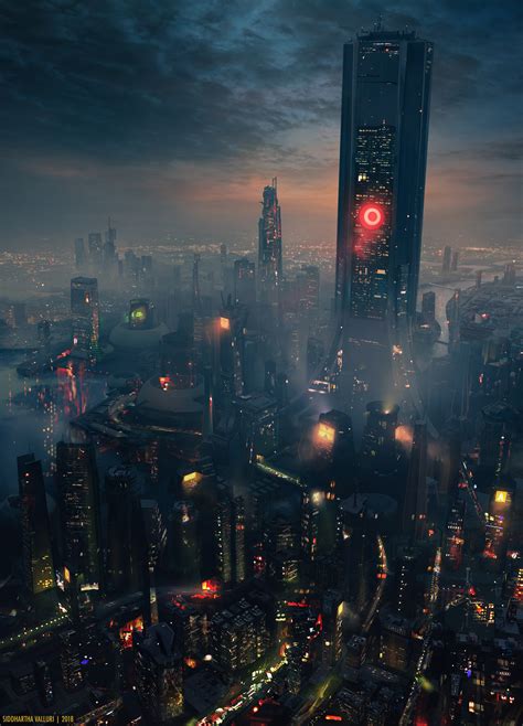 Wallpaper : concept art, cyberpunk, city, night, dark, science fiction ...