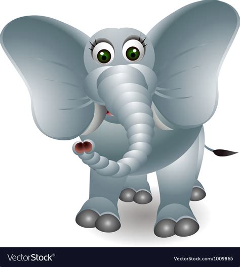 Funny elephant cartoon Royalty Free Vector Image