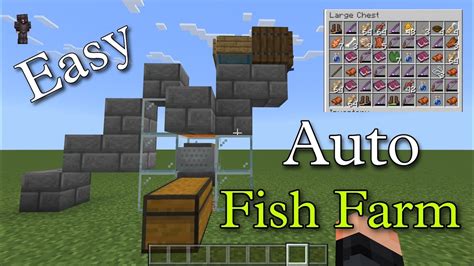 Easiest Automatic Fish Farm In Minecraft Bedrock - YouTube