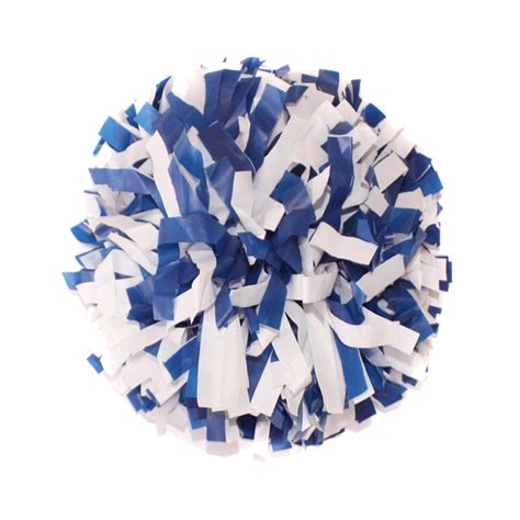 Plastic White and Plastic Royal Blue 6" Pom - I Love Cheer®