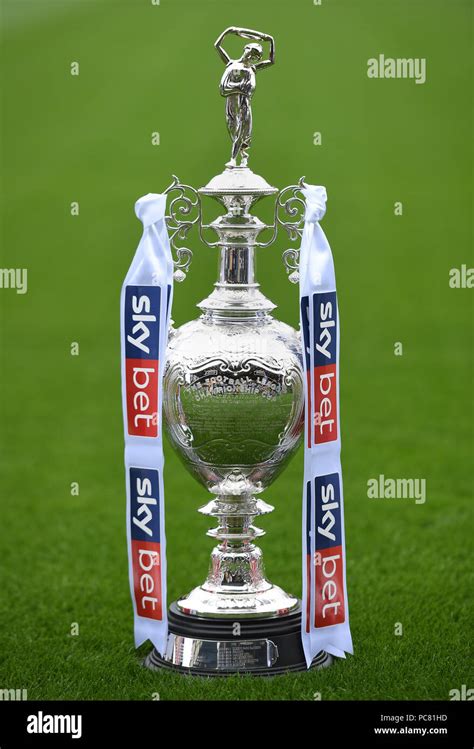 A view of the Sky Bet Championship trophy during the EFL 2018/19 pre ...